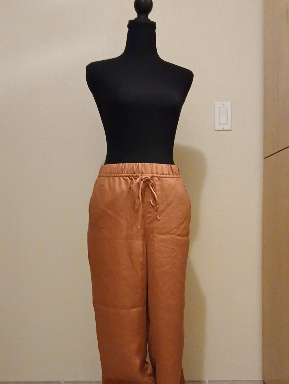 H&M Wide Leg Pants in Rust Brown